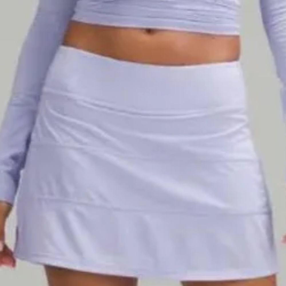 Purple Lululemon pace rival skirt